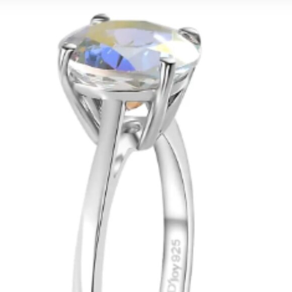 Mercury Mystic Topaz Solitaire Ring and Pendant Necklace - Picture 4 of 5